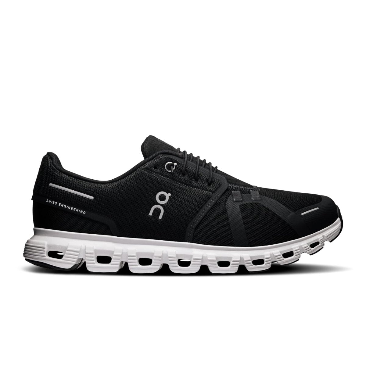 On Men's Cloud 6 Sneakers, Black | White, 11 Medium US