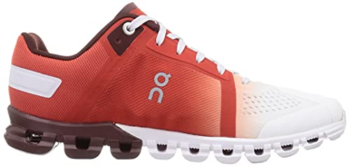 ON Womens Cloudflow Mesh Rust White Trainers