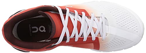 ON Womens Cloudflow Mesh Rust White Trainers