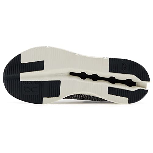 ON Mens Cloudnova Textile Synthetic Black White Trainers