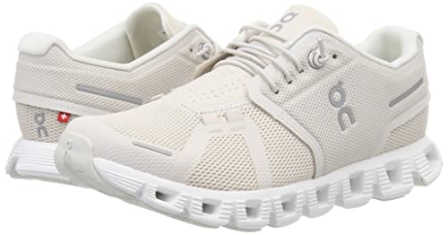 ON Cloud Womens Shoes Pearl White Cloud 5 Sneakers