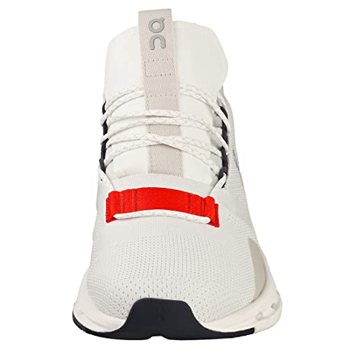 ON Men's Cloudnova Sneaker White/Red Trainers