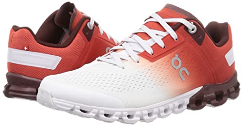 ON Womens Cloudflow Mesh Rust White Trainers