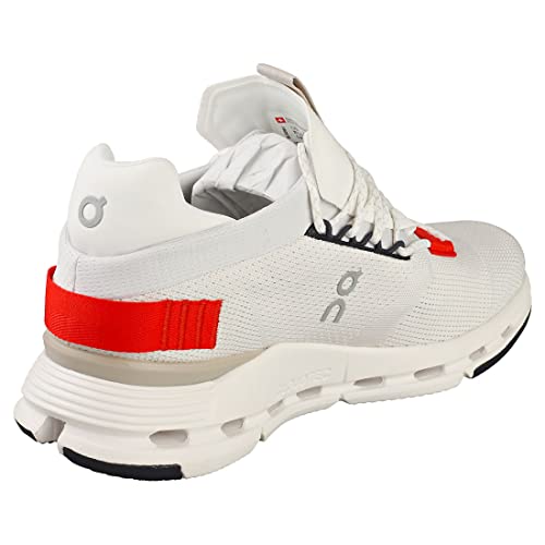 ON Men's Cloudnova Sneaker White/Red Trainers