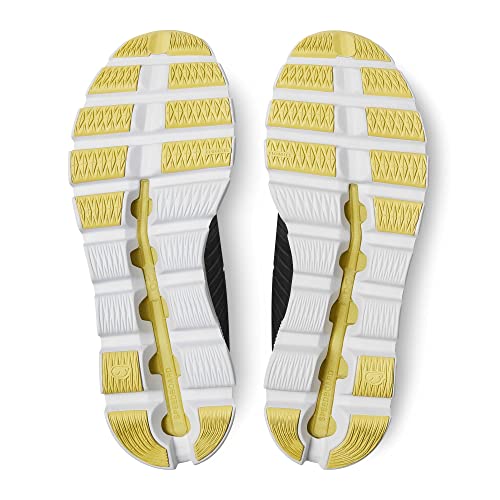 On Men's Cloudswift Sneakers, Magnet/Citron, Black, 7 Medium US