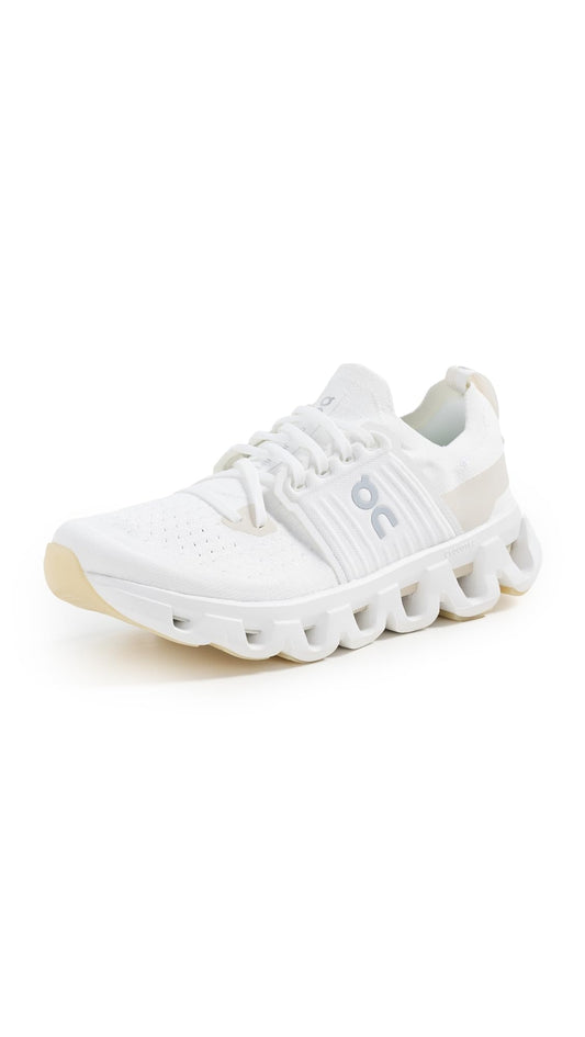On Women's Cloudswift 4 Sneakers, White/Cream, 10 Medium US