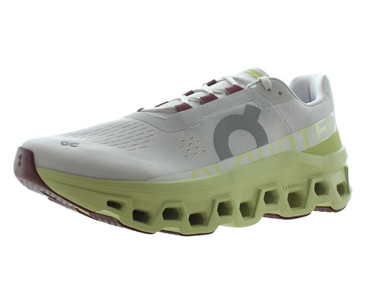 On Men's Cloudmonster Sneakers, Frost/Acacia, 13