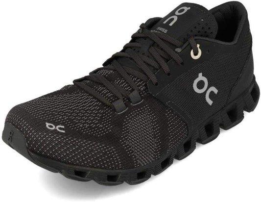 On Running Men's Cloud X Textile Synthetic Trainers Black / Asphalt Shoes, Size 9 (M) US, 42.5 EUR