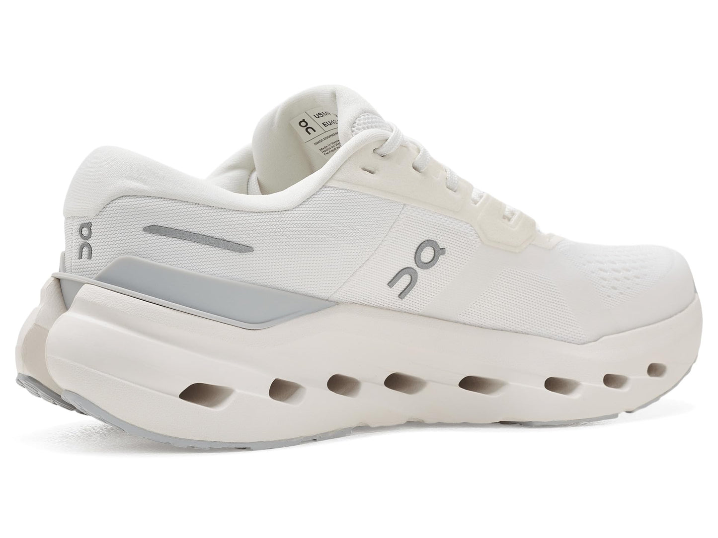 On Mens Cloudrunner 3, White/Glacier 10 Medium