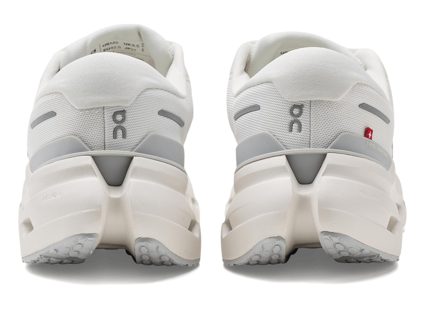 On Mens Cloudrunner 3, White/Glacier 10 Medium