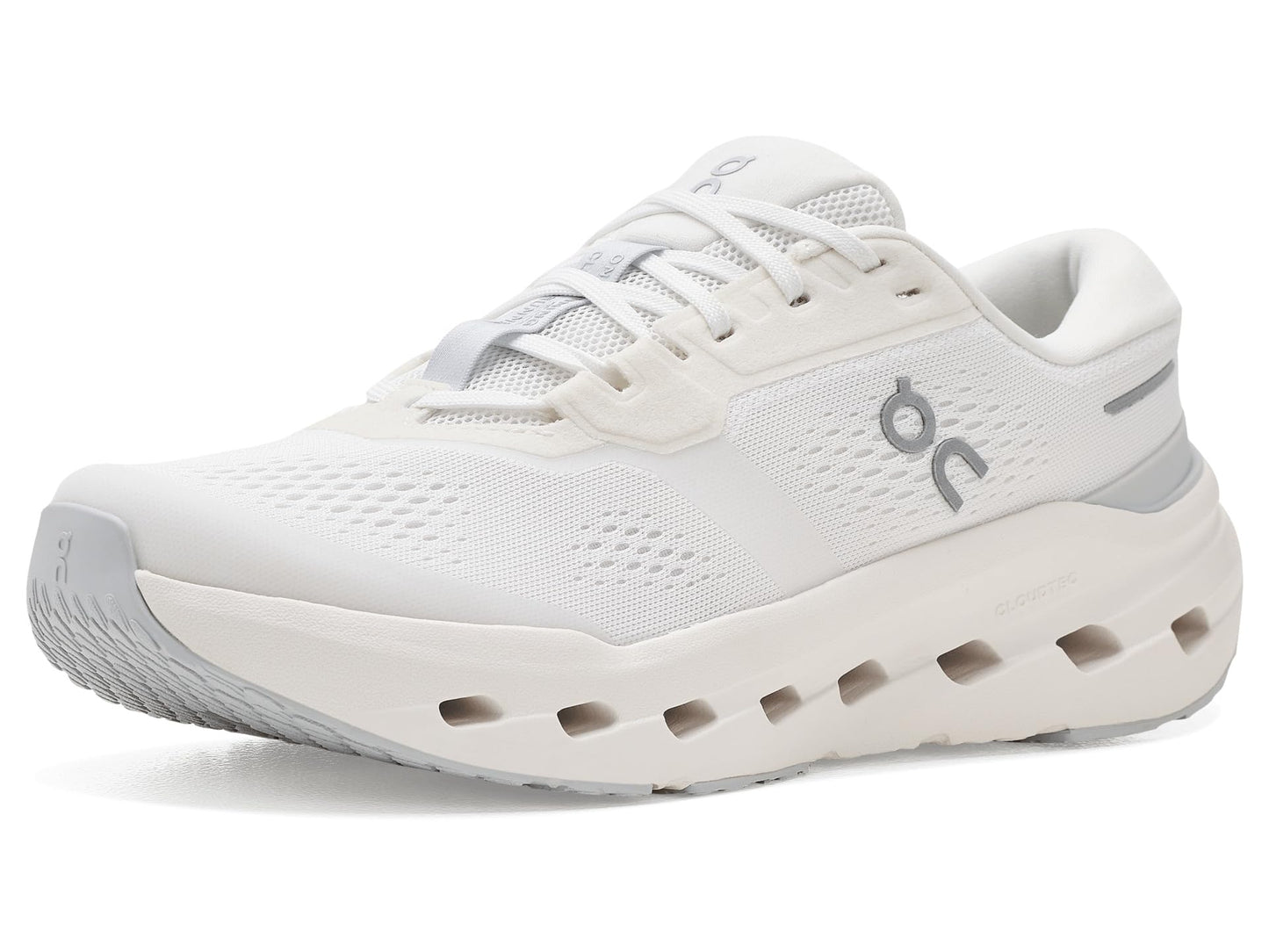 On Mens Cloudrunner 3, White/Glacier 10 Medium