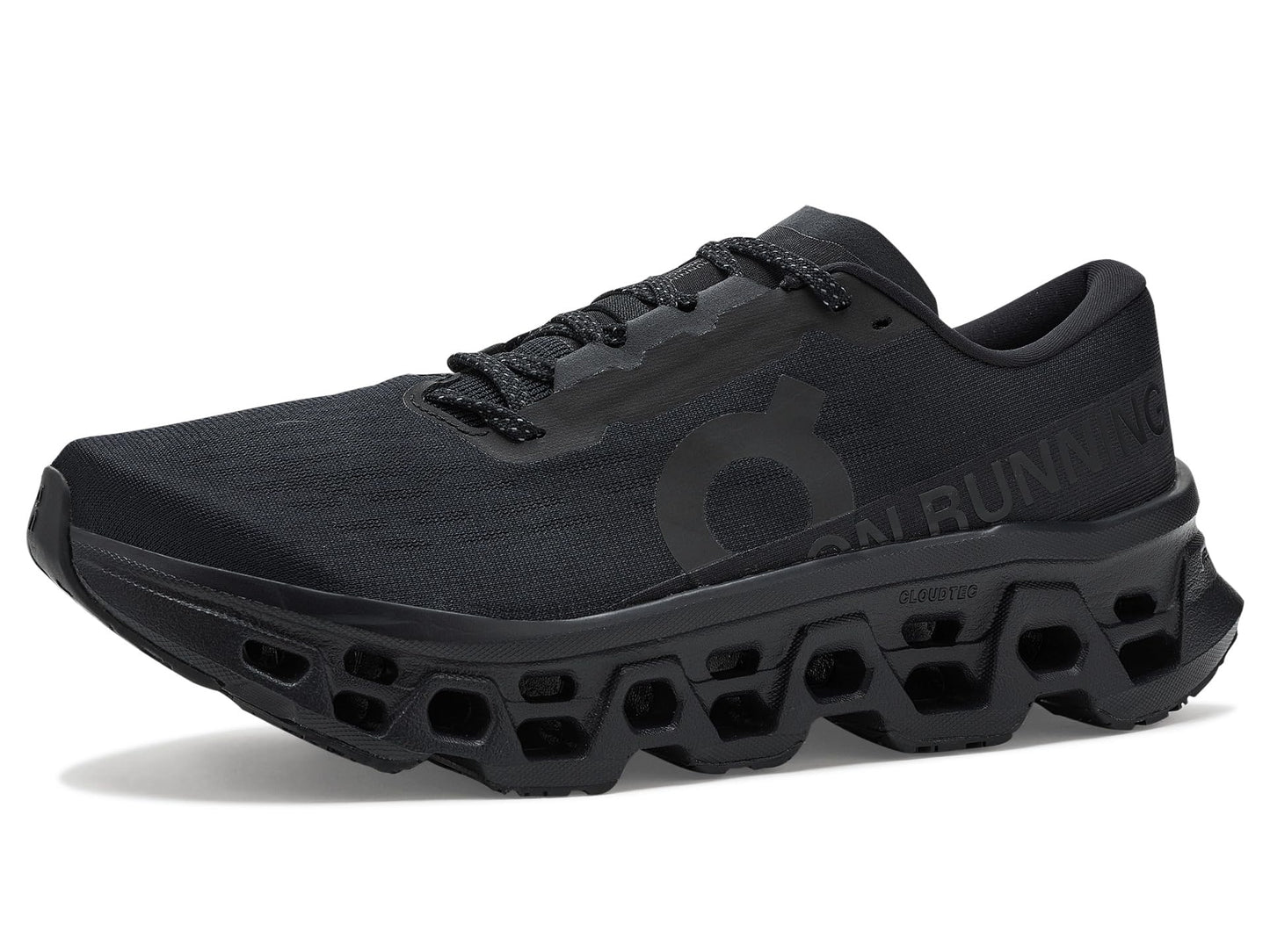 On Mens Cloudmonster 3 Black/Black 12 Wide