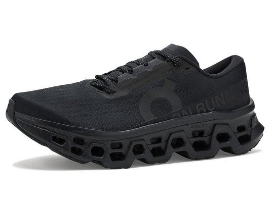 On Mens Cloudmonster 3 Black/Black 12 Wide