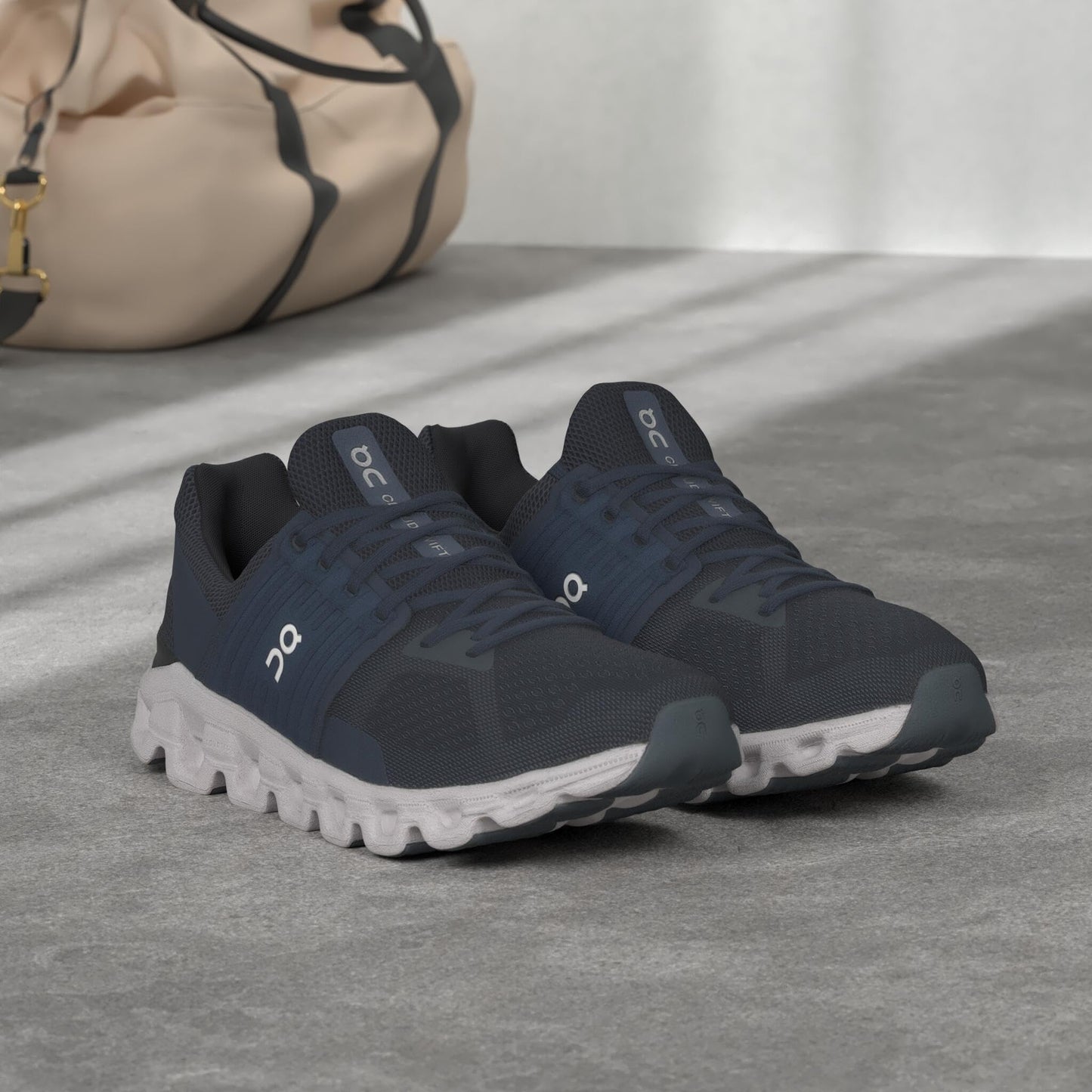 On Men's Cloudswift Sneakers, Denim/Midnight, Blue, 10 Medium US