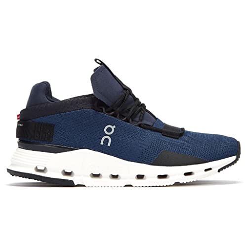 ON Mens Cloudnova Textile Synthetic Navy White Trainers