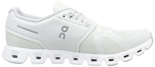 ON Mens Cloud 5 Textile Synthetic Ice White Trainers