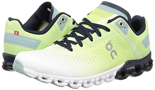 ON Women's Cloudflow Textile Running Shoes, Meadow/White