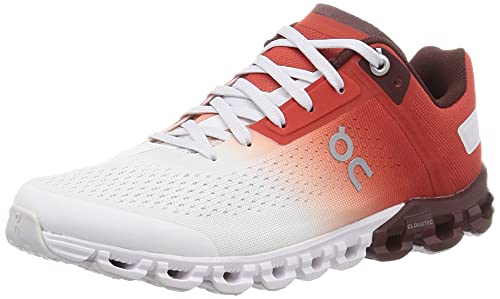 ON Womens Cloudflow Mesh Rust White Trainers